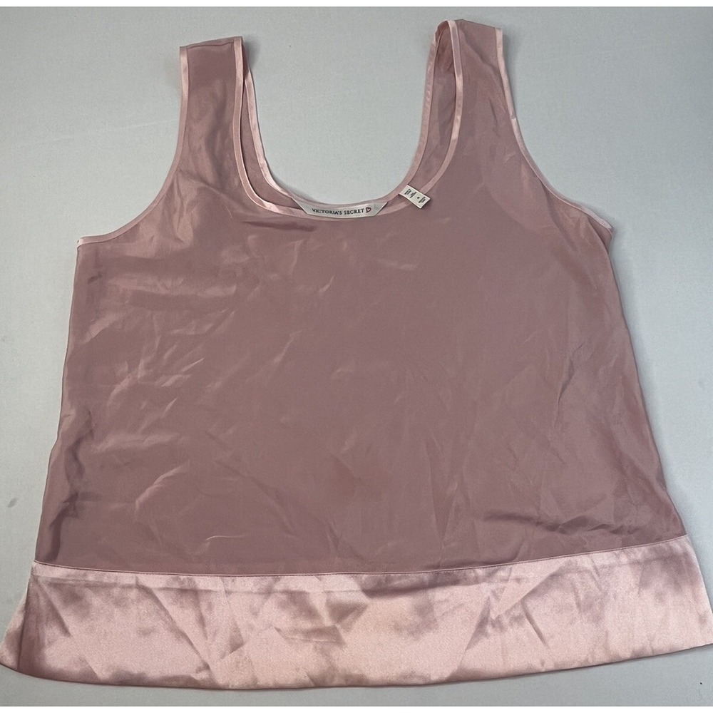 Vintage Silky Victoria's Secret Pale Pink Satiny‎ Tank Med